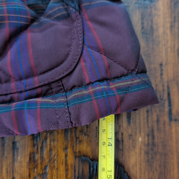 Ralph Lauren Quilted Cord Collar Equestrian Style Plaid Vest Women's Medium - Picture 12 of 15